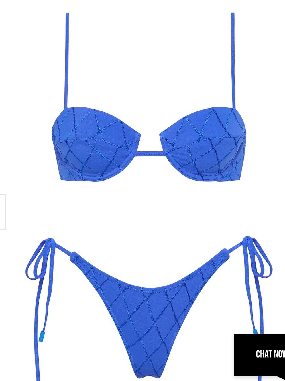 New Triangl MALA - BANC BLUE BALCONETTE BIKINI SET